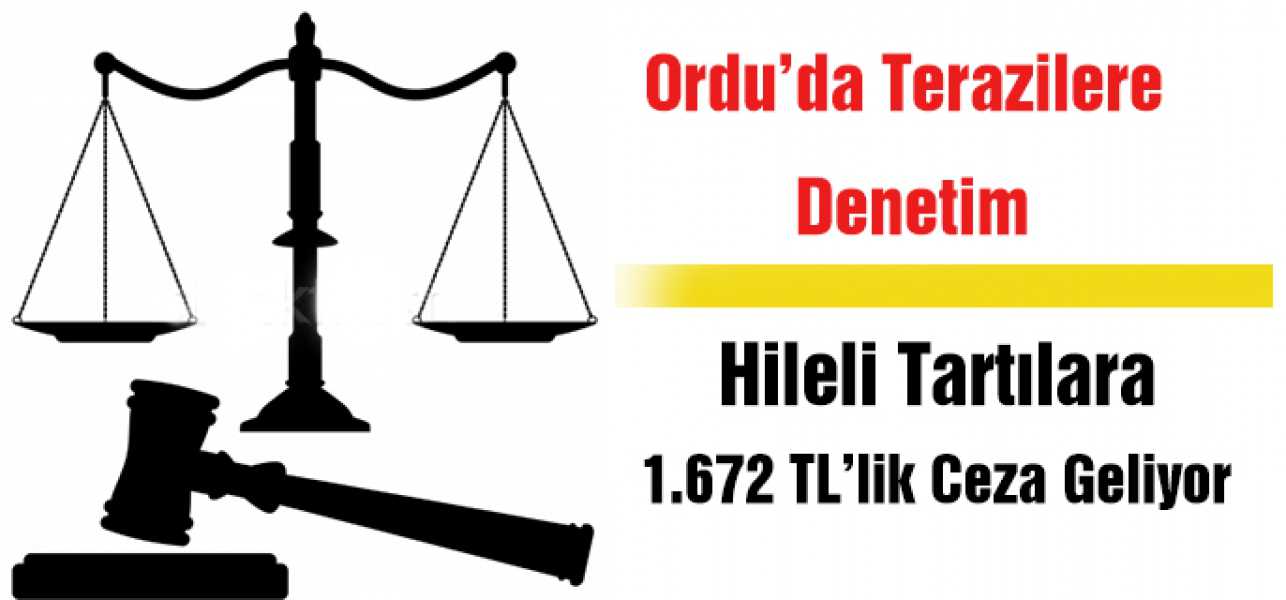 Ordu'da Terazilere Denetim