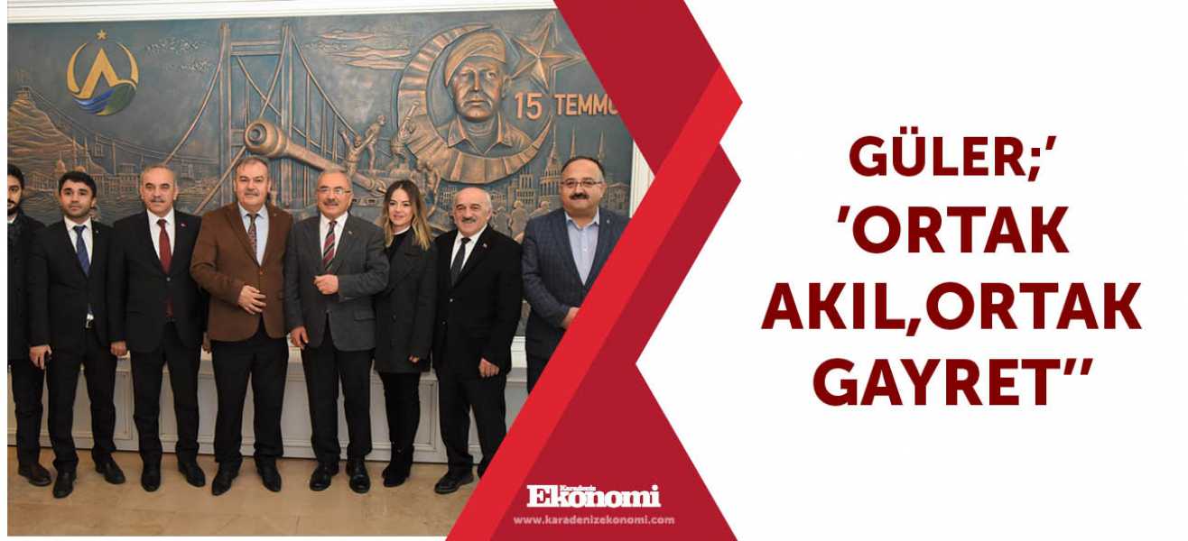 Güler;''Ortak akıl,ortak gayret''