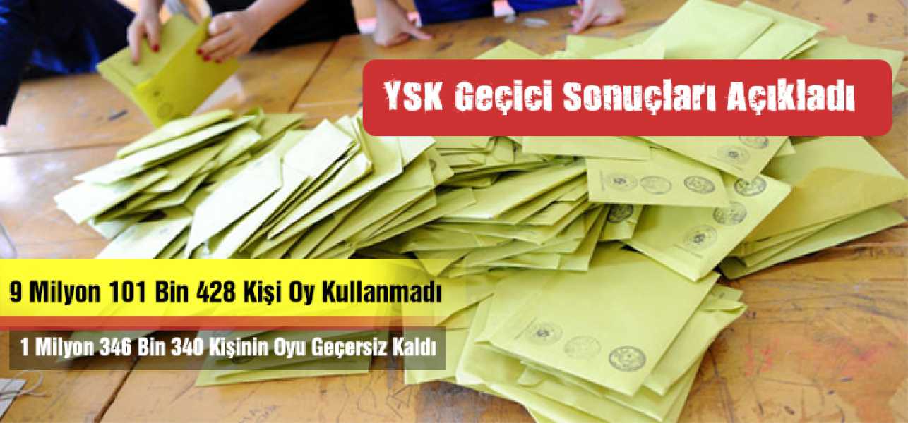 YSK geçici sonuçları açıkladı!