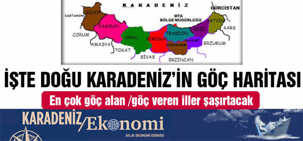 DOĞU KARADENİZİN GÖÇ İSTATİSTİKLERİ